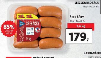 Lidl Špekáčky nabídka