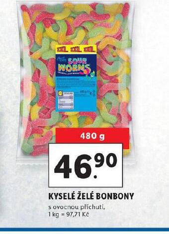 Lidl Kyselé želé bonbony nabídka