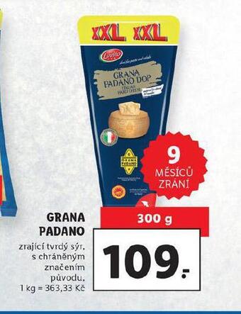 Lidl Grana padano nabídka