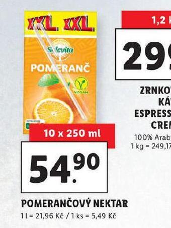Lidl Pomerančový nektar nabídka