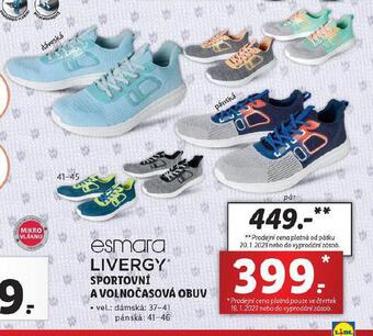 Lidl Sportovní a volnočasová obuv nabídka