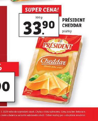 Lidl Président cheddar nabídka