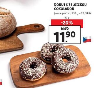 Lidl Donut s belgickou čokoládou nabídka