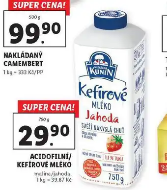 Lidl Acidofilní, kefírové mléko nabídka