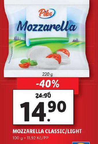 Lidl Mozzarella nabídka