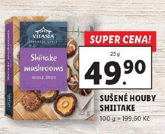 Lidl Sušené houby shiitake nabídka