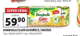 Lidl Bonduelle zlatá kukuřice / hrášek nabídka