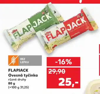Kaufland Flapjack Ovesná tyčinka, různé druhy, 80g nabídka