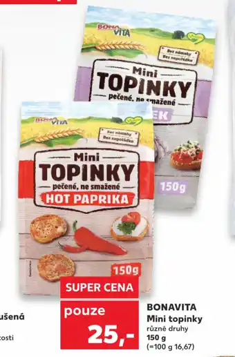 Kaufland Bonavita Mini topinky, různé druhy, 150g nabídka