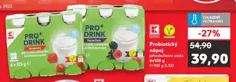 Kaufland Kaufland Probiotický nápoj jahoda/lesní směs 6x125g nabídka