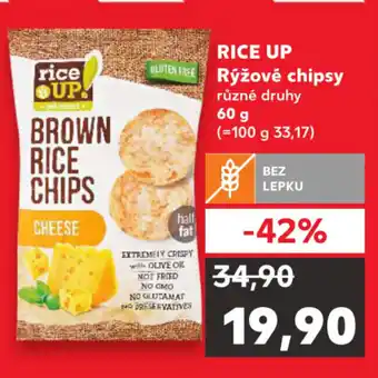 Kaufland Rice UP Rýzové chipsy 60g, různé druhy nabídka