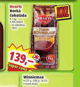 Norma Hearts horká čokoláda nabídka