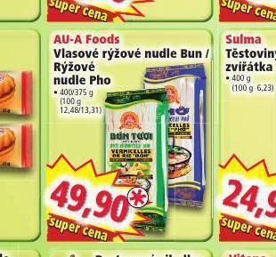 Norma Au-a foods rýžové nudle pho nabídka