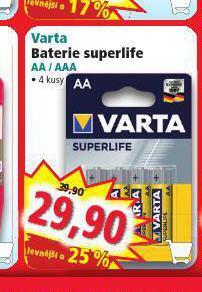 Norma Varta baterie superlife nabídka
