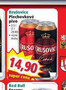 Norma Krušovice plechovkové pivo nabídka