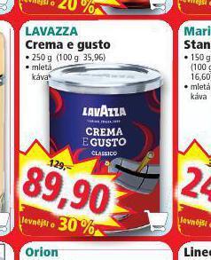 Norma Lavazza crema e gusto nabídka