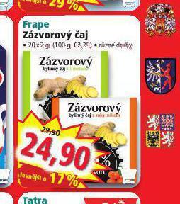 Norma Frape zázvorový čaj nabídka