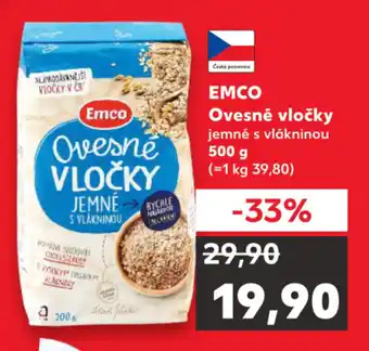 Kaufland Emco Ovesné vločky jemné s vlákninou 500g nabídka