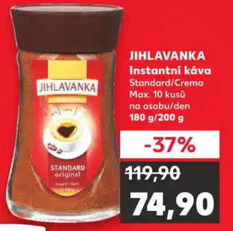 Kaufland Jihlavanka Instantní káva Standard/Crema 180/200g nabídka