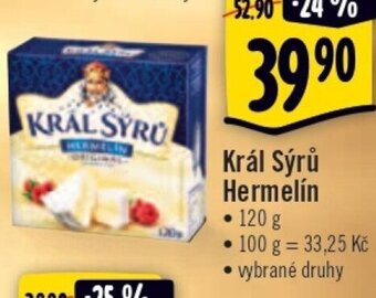 Albert Král Sýrů Hermelín 120g, vybrané druhy nabídka