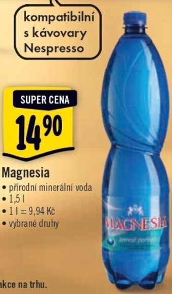 Albert Magnesia přírodni minerální voda 1,5l, vybrané druhy nabídka