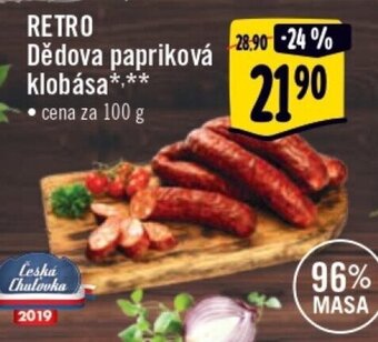 Albert Retro Dědova papriková klobása 100g nabídka