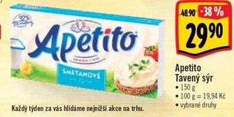 Albert Apetito Tavený sýr 150g, vybrané druhy nabídka