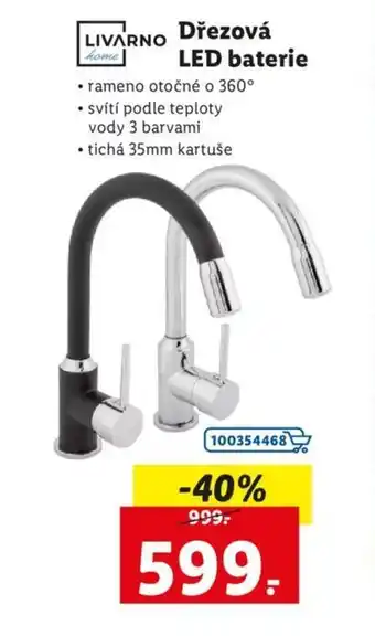 Lidl Livarno home dřezová LED baterie nabídka