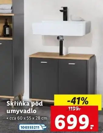 Lidl Skříňka pod umyvadlo Série Corfu 60x55x28cm nabídka