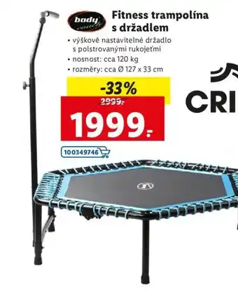 Body fitness trampolína s držadlem 127x33cm