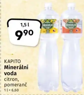 Kapito Minerální voda citron, pomeranč 1,5l