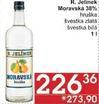 Jip R. Jelínek moravská 38% hruška, švestka zlatá švesrka bílá 1l nabídka