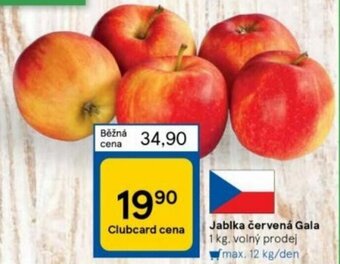 Tesco Jablka červená Gala 1kg. volný prodej nabídka