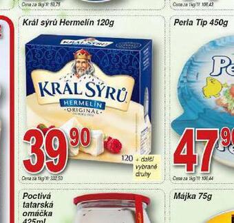 Hruška Král sýrů hermelín nabídka