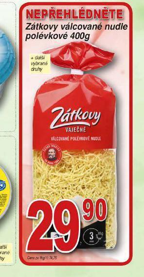Hruška Zátkovy válcované nudle nabídka