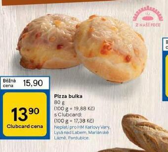 Tesco Pizza bulka nabídka