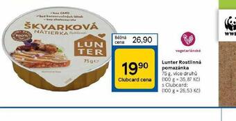 Tesco Lunter rostlinná pomazánka nabídka
