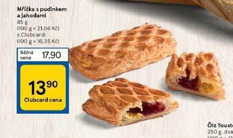 Tesco Mřížka s pudinkem a jahodami nabídka