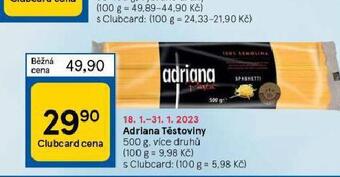 Tesco Adriana těstoviny nabídka