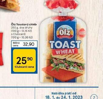 Tesco Ölz toustový chléb nabídka