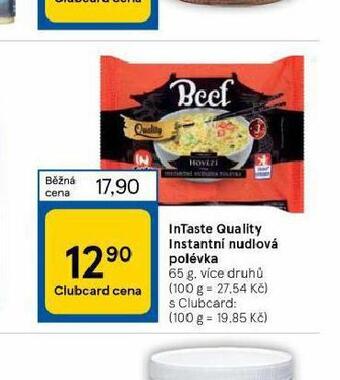Tesco Intaste quality instantní nudlová polévka nabídka