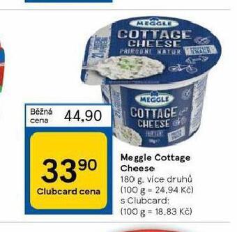 Tesco Meggle cottage cheese nabídka