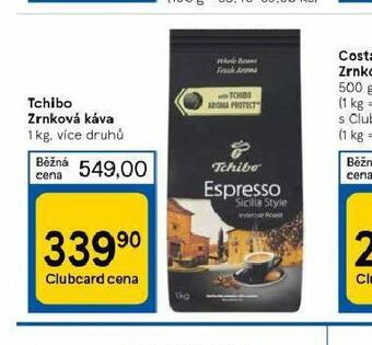 Tesco Tchibo zrnková káva nabídka