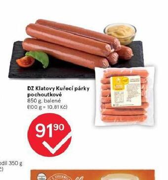 Tesco Kuřecí párky pochoutkové nabídka