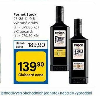 Tesco Fernet stock nabídka