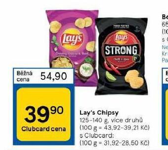 Tesco Lay´s chipsy nabídka