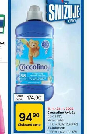 Tesco Coccolino aviváž nabídka