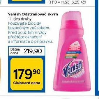 Tesco Vanish odstraňovač skvrn nabídka