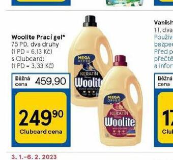 Tesco Woolite prací gel nabídka