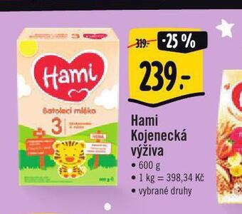 Albert Hami kojenecká výživa nabídka